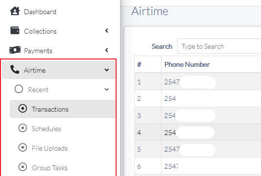 Airtime Recent